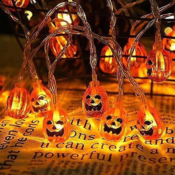 Dekorativa Halloween Pumpa Ljusslingor - 1,5m 10 LED Utomhus