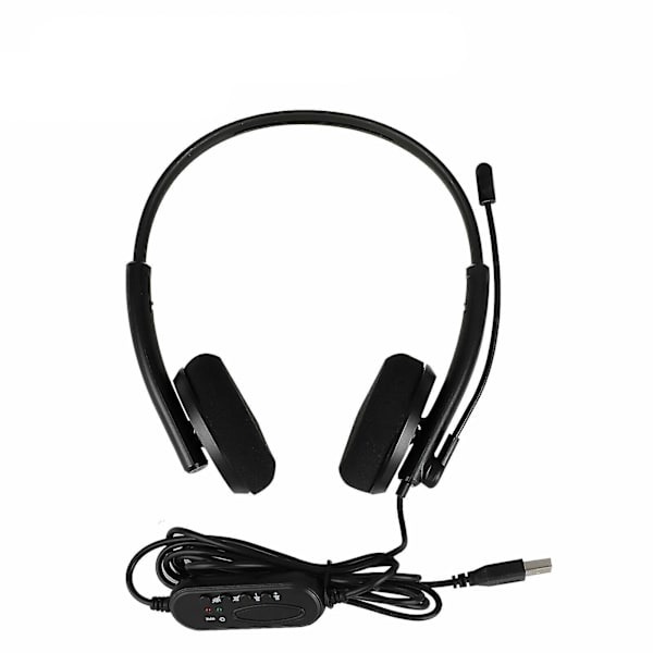 USB-headset for PC-chat med mikrofon og støyreduksjon