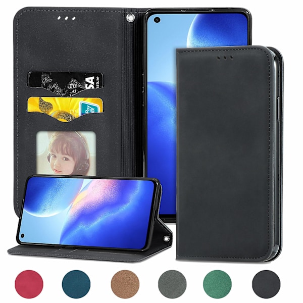 Etui til Oppo Find X3 Lite Magnetisk Lukning Læder Wallet Cover