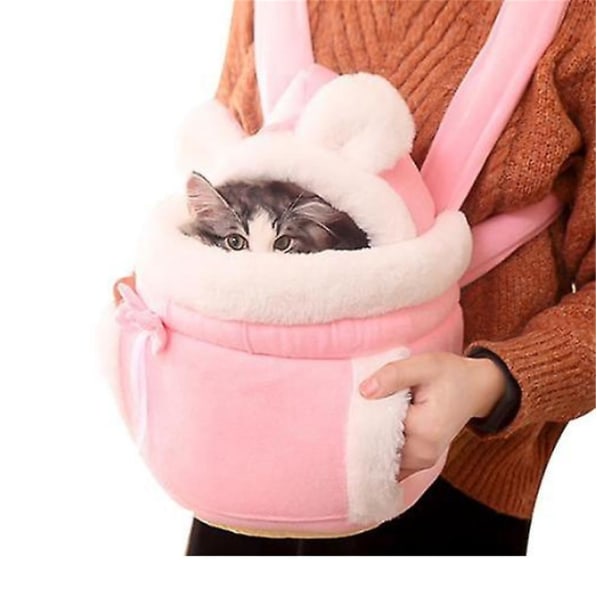 Katt Husdjur Bärbar Utflyktsryggsäck Pink Medium