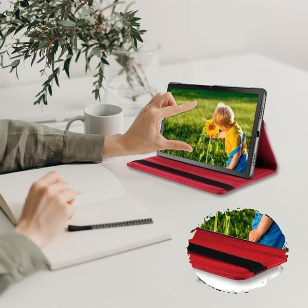 [LCS] Case + Tempered Glass for Samsung Galaxy Tab A9 Plus / A11 Plus - 360° Protection - Red Röd