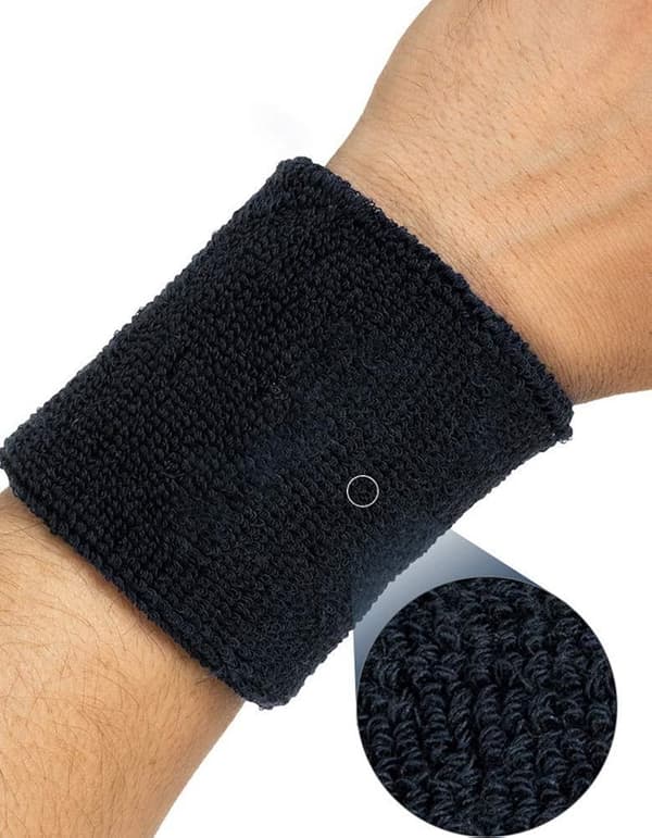 [LCS]Søde armbånd Tykke sorte beskyttende elastiske sportsarmbånd svedbånd