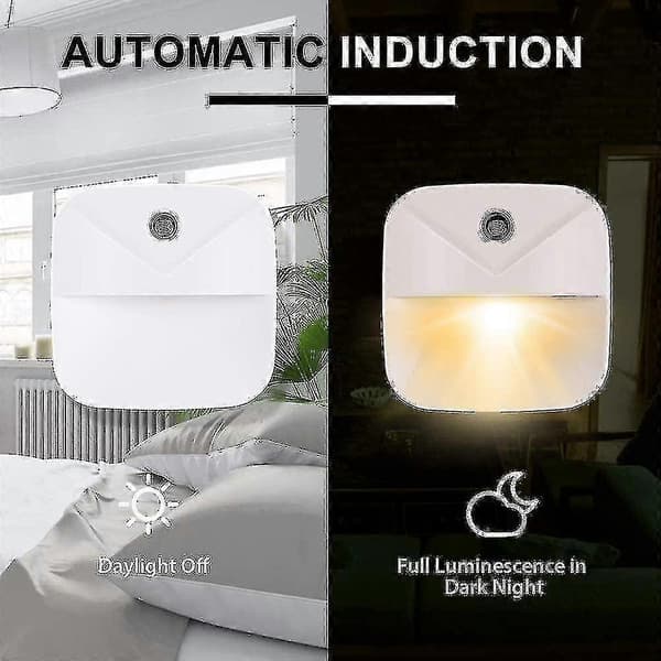 [LCS]6-pak Sensor Natlys Intelligent Led Natlys Induktionsnatlys Varmt Led Sensorlys