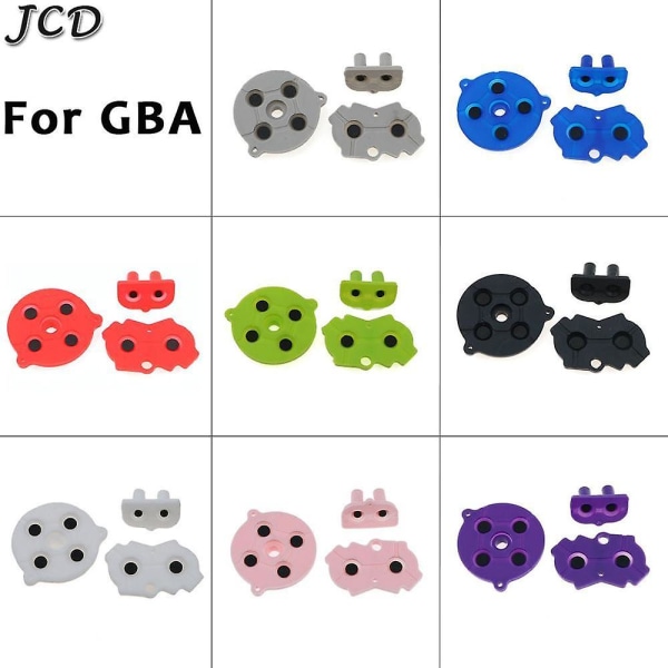 Jcd-knappar och tillbehör för gameboy advance ersättningsknappsatser lrab-knapp för gba d-plattor power på av-knapp Red and red