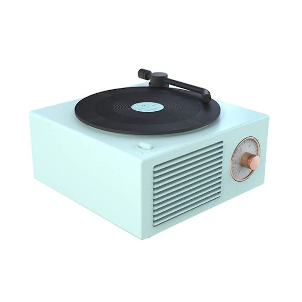 Bluetooth-langaton kaiutin, retro vinyylilevy CD-tyylinen soitin. Blue