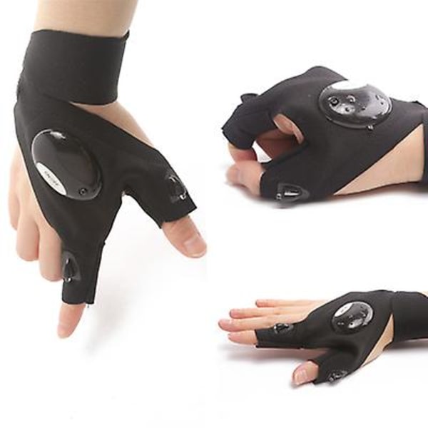 LED Utomhus Ficklampa Fiskehandskar left hand