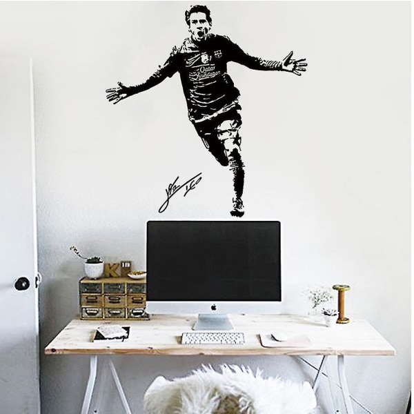 Messi Pvc Fotboll Sport Star Room Väggdekor Väggmålningar Dekoration 57x60cm