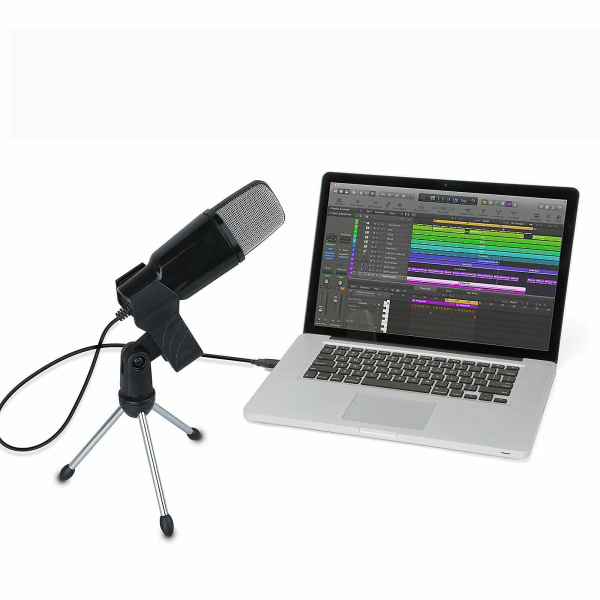Profesjonell Kondensator USB Mikrofon Studio Lydopptak Mikrofon m/stativ Tripod