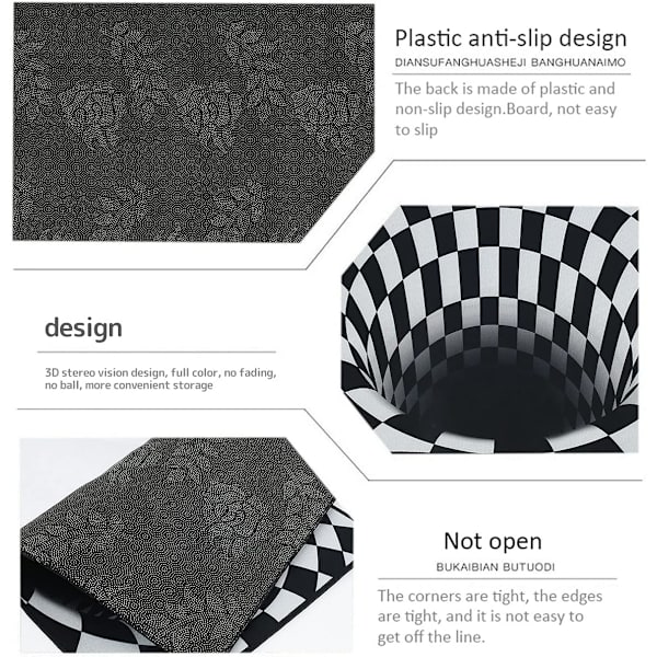 [LCS] Doormat, 3D Magic Plaid Optical Illusion Doormat Visual Illusion Rug Rectangular Outdoor Entrance Mat