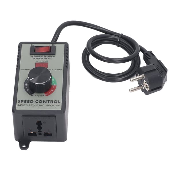[LCS] AC-motorhastighedsregulator Elektrisk ventilator Variabel hastighedsregulator med 10A universalstik EU-stik AC220 til 240V 4000W 0.4