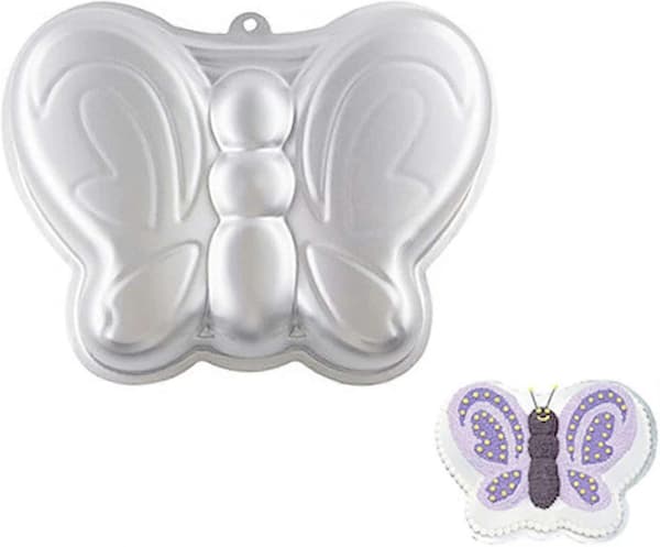 10 tommers sommerfuglformet aluminium 3D bakeform kakeform blikk bursdagskakeform - sommerfugl
