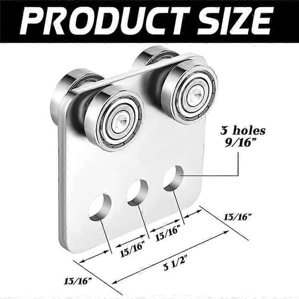 [LCS] 4-Wheel Trolley Assembly Roller Trolley Stable Welded Channel Roller for 1-5/8 Inch Wide Support Channel Silver