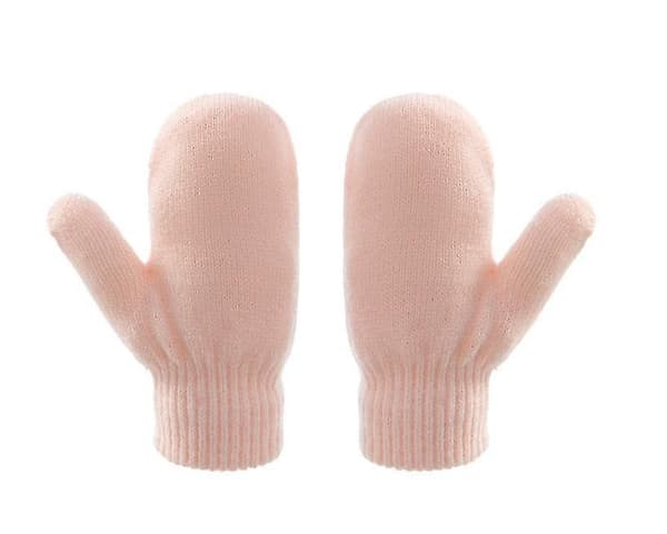[LCS]Vinter Barn Polar Fleece Mjuk Varm Mössa Handskar Set pink