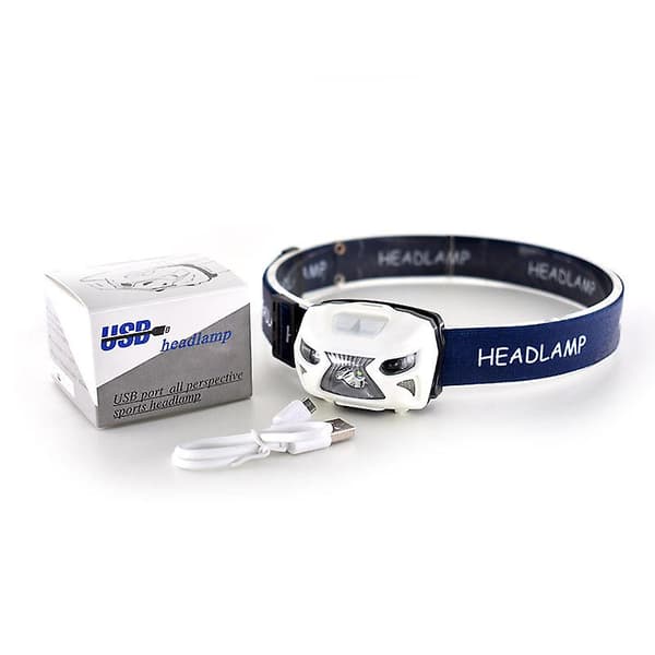 [LCS] Oppladbar Sensor Hodelykt Ultralett Supersterk LED Hodelykt Green
