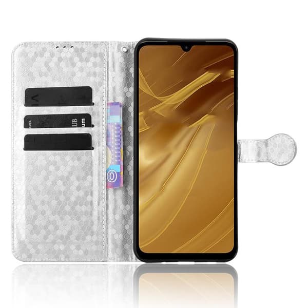 [LCS] Redmi A5 4G - Mobilfodral i honningkake med dot-tekstur i lær Silver