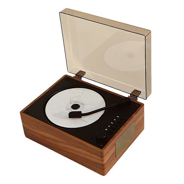 [LCS]Retro-CD-soitin puun syyllä, Bluetooth 5.0, USB- ja AUX-tulo [JUN] Wood Brown