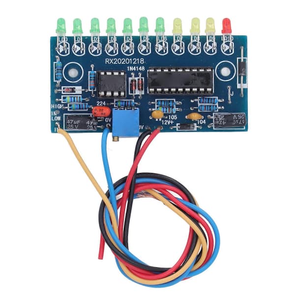 [LCS]LED Audio Level Indicator Module 10 Segment 11 stk. 3mm LED'er Audio Level Indicator Board til VU Meter Forforstærker