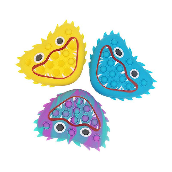 Poppy Playtime Tryck Bubbla Fidget Leksak Portabel Silikon Dekompressionsleksaker Tänkande Träningspussel Blue
