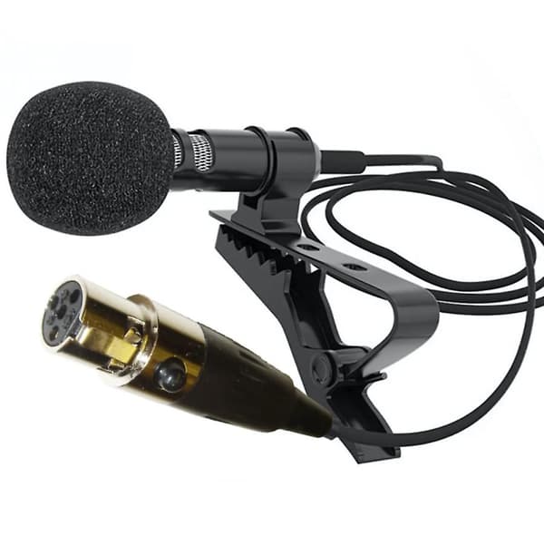 Lavalier mikrofon clip-on reversmikrofon 4-bens mini XLR bodypack-sender