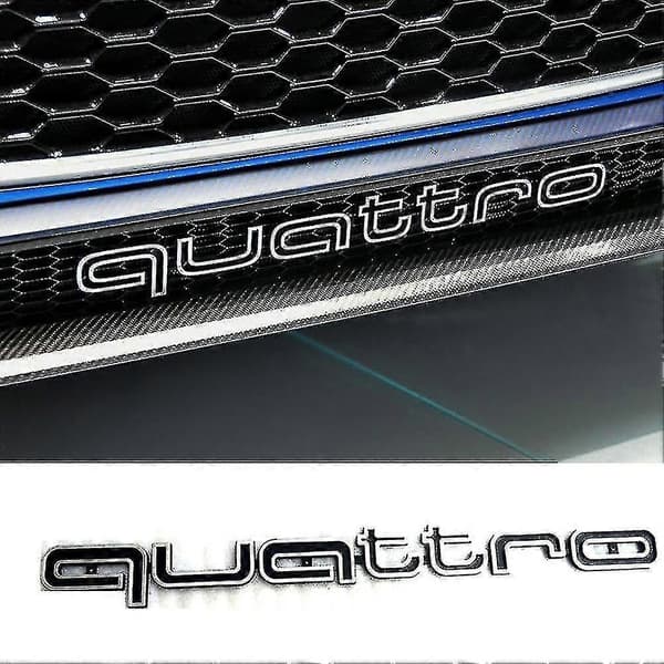 Cool Quattro Logo Emblem Bilmærke Frontgrill Nedre Trim Til Aud-i A6 A7