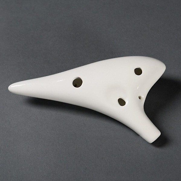 Klassiskt musikinstrument Keramisk Ocarina 12 Hål Ugnseldad Keramisk Alt C Målad Ocarina