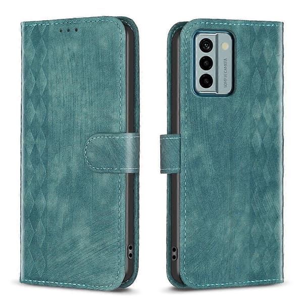 Rutete preget skinnveske til Nokia G22 Green