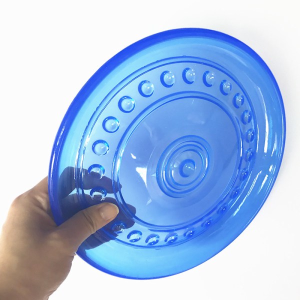 Hundelegetøj - Frisbee i gummi - Blå, 15,5 cm