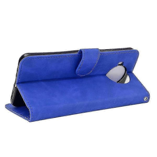 Etui til Nokia 8.3, Premium Læder med Kortholder, Flip Folio Magnetisk Etui Coque - Blue