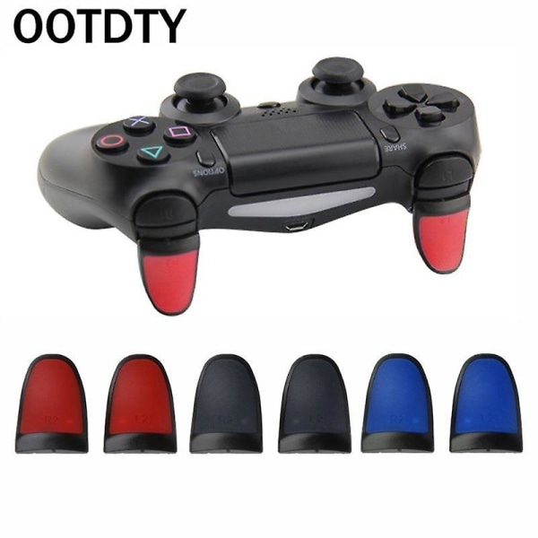 1 par nye skridsikre l2 r2 trigger forlænger knapper kit til ps4 controller analoge forlængere thumbstick Blue