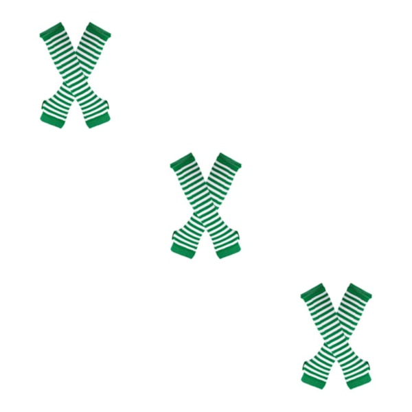 1/2/3/5 Knæhøje Strømper til Tykke Lår Lette at Bære og Gør Grønne og Hvide 3Set green and white