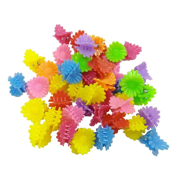 Mini Hårklämma Plast Små Färgglada Hårklämmor Style A