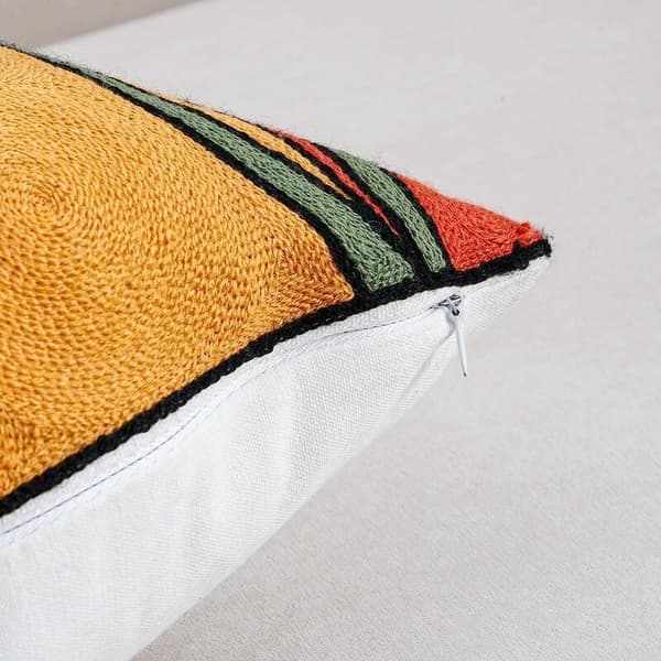 [LCS] Sett med 4 Picasso putetrekk 45x45 cm brodert bomull lin sofaputer