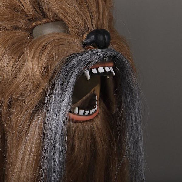Sw Accessories Chewbacca Maske Bevegelig Kjeve Cosplay Chewie Masker Fu Brown
