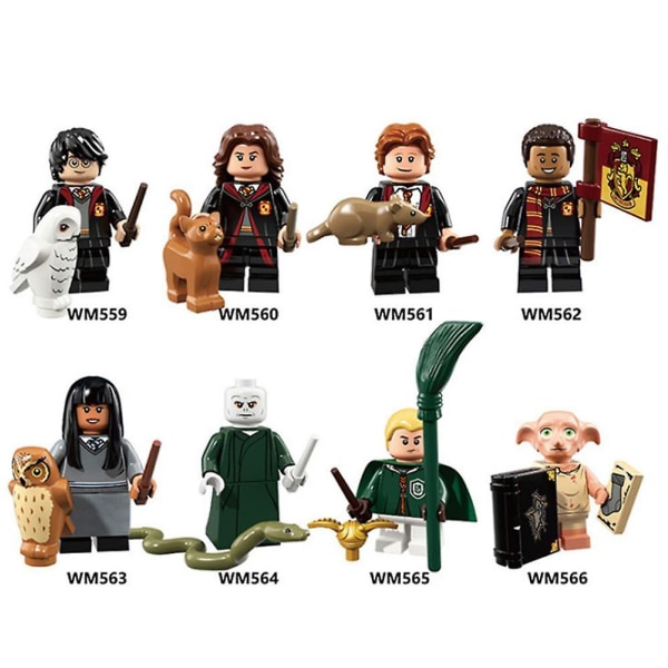 8 st Harry Potter komiska minifigurer, minifigur present