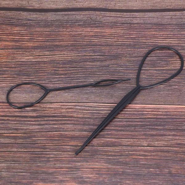 4 stk Topsy Tail Hårstyler Hårstil Hårvrider Snareløkke Svart black