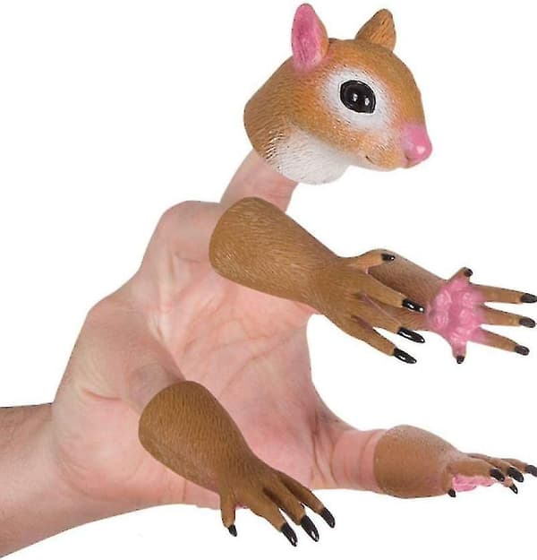[LCS] Hånddukke Dyreleker for barn Fingerdukkerekvisitter Squirrel