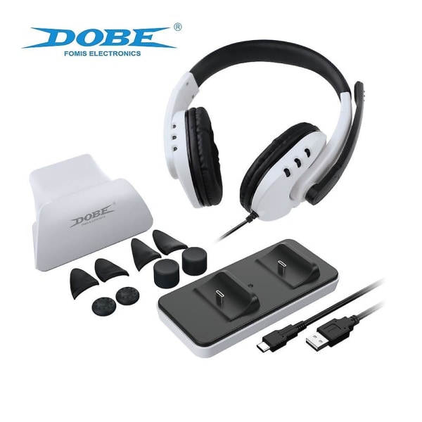 Tilbehør hovedtelefon til Sony PS5 Playstation Play Station PS 5 Dualsense oplader controller kontrol stander holder support base