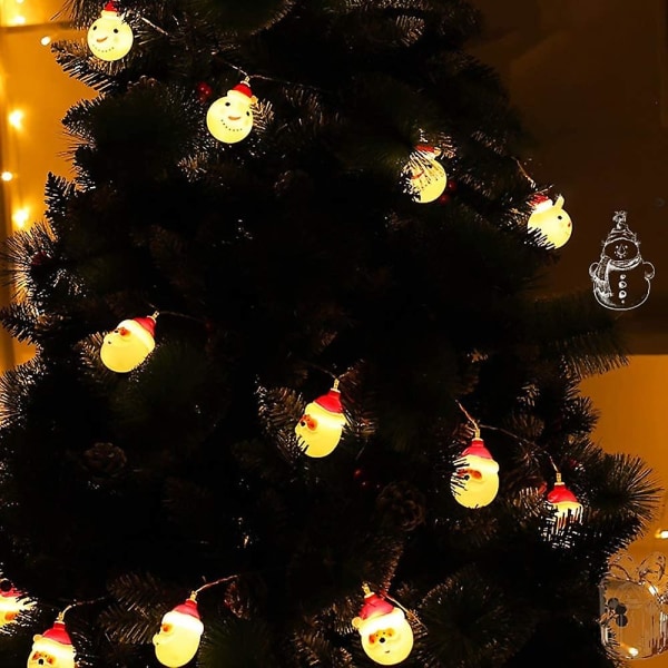 Ljusslinga Jultomte Stjärnklar LED Gardinljus Julbelysning 4.92ft