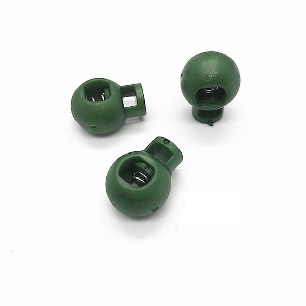 10 st Fjäderlås Kompatibla med Dragsko Plast Dubbla Hål Sladdändar Fäste Oval Toggle