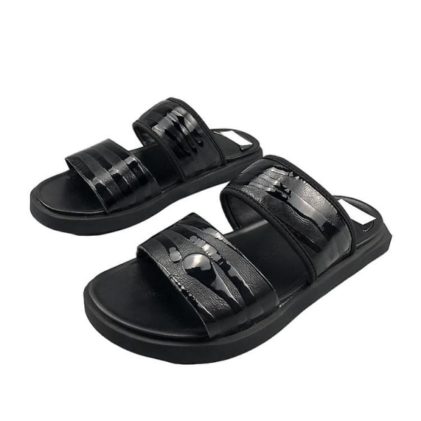 Läder topplager för män, Casual Flip-flop sandaler 48