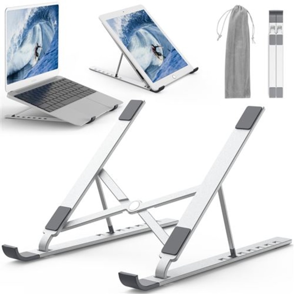 Laptopstöd, Cheflaud Justerbart Aluminium Ventilerat Laptopstativ