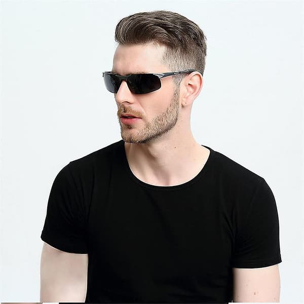 [LCS]Uv400 Herrsportfyrkantiga polariserade solglasögon Grey