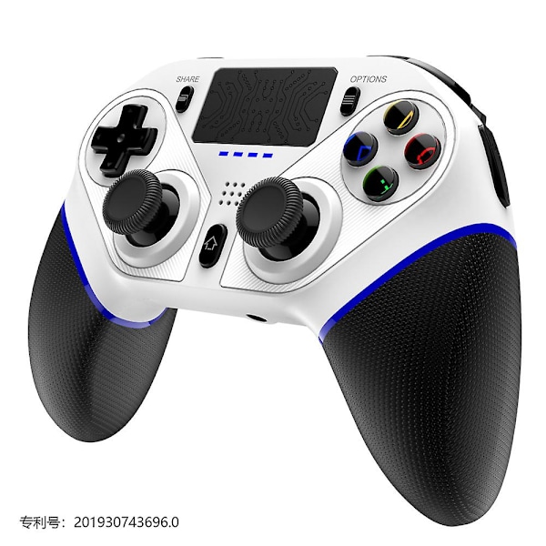 Ps4 langaton ohjain on yhteensopiva P3, p4-ohjaimen, Androidin, Ios:n (yli 13.0) ja PC-järjestelmän kanssa White