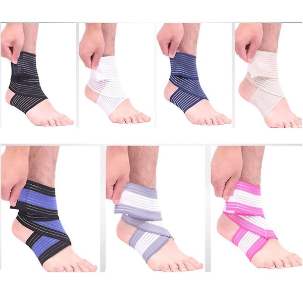 1 par Ankel Knästödsdyna Hög elastisk bandage Löpning Utomhussport Leggings Anti stukning Black   Blue