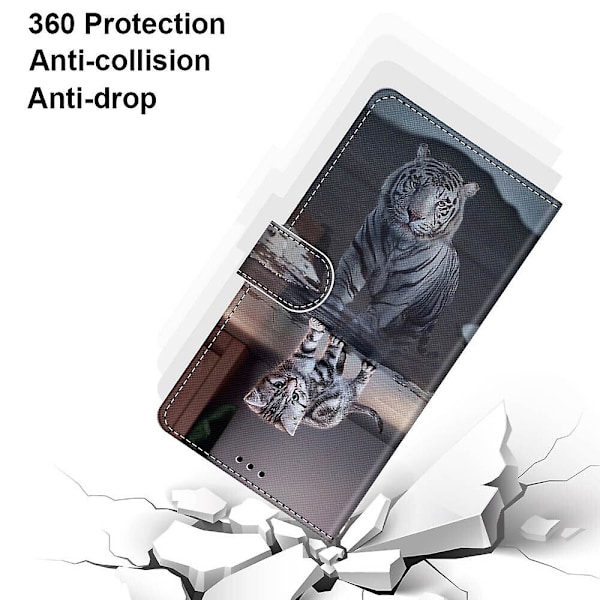 Fodral för Oppo A15/a15s Målat Flipfodral Magnetisk Stängning Katt A