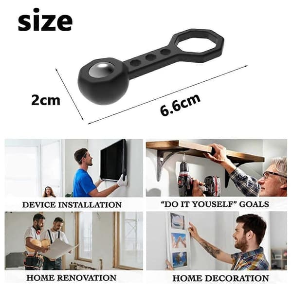 [LCS]3x Stud Ball Magnetisk Stud Finder, Vægscanner, Metal Stud Finder Værktøj Black