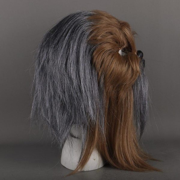 Sw Tillbehör Chewbacca Mask Rörlig Käke Cosplay Chewie Masker Fu Brown