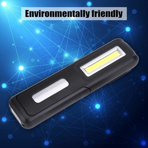 Cob Led Walkman USB Lys Genopladelig Cob Arbejdslampe Multifunktions Lommelygte Med Hængekrog, (sort) black