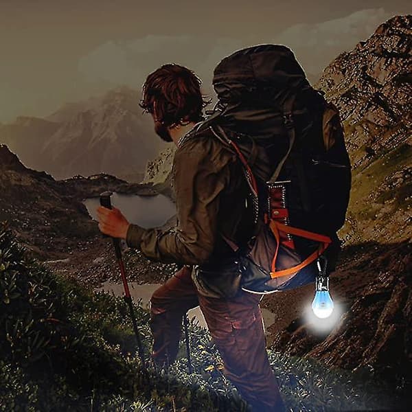 [LCS]2 stk LED-campinglyspærer med klipskrok black