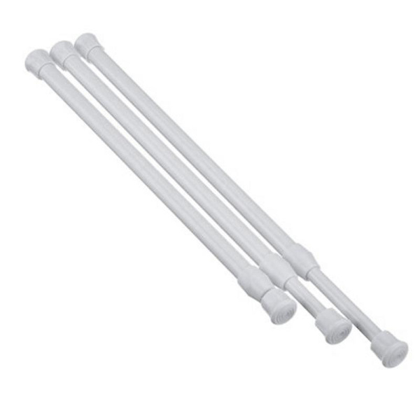Gardinstång Teleskopisk Spänning Högkolstål Utdragbar Kompatibel med Badrum 55cm-9cm